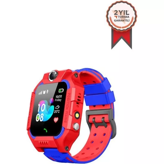 Torima Z6 Çocuk Konum Takipli Kart Destekli Gps Özellikli Akıllı Saat Kırmızı(Btk Onaylı, Kapanmama Garantili)