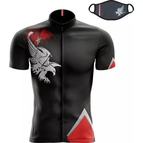 Freysport Eagle Bisiklet Forması - Kısa Kollu Siyah