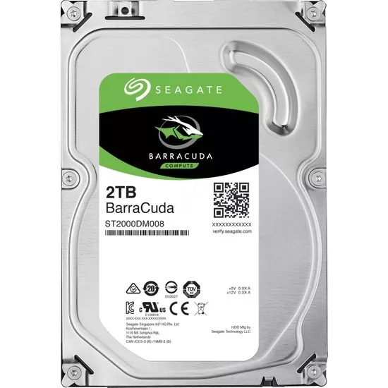 Seagate BarraCuda 2TB 7200RPM 256MB Sabit Disk ST2000DM008