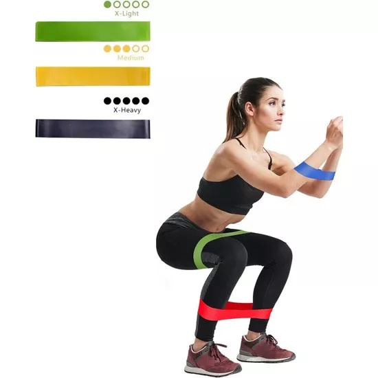 Trendpoint 3 Lü Farklı Dirençte Aerobik Bandı Hafif Orta Sert Pilates Squat Çalışma Lastiği