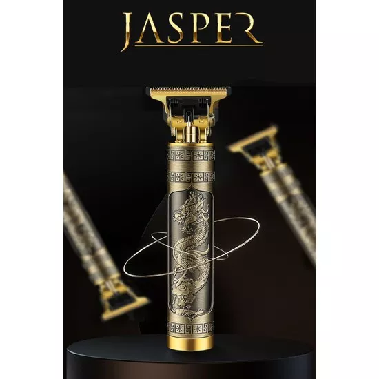 Jasper Metal Gövdeli T-Bıçak Saç Ense Sakal Çizim Lazer Epilasyon Öncesi Çizim Tıraş Makinesi