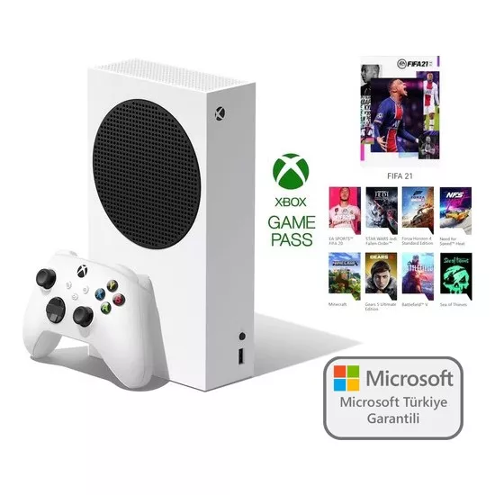 Microsoft Xbox Series S Oyun Konsolu Beyaz 512 GB + 3 Ay Gamepass Ultimate